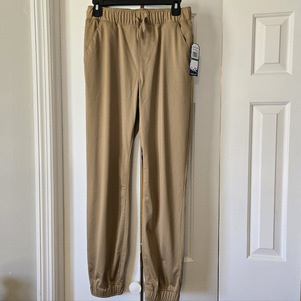 Nautica Boys Khaki Tapered Joggers Sz L 14/16 (NWT)